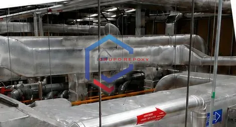 Ductería H-VAC en planta